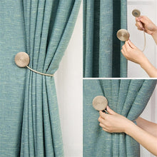 Load image into Gallery viewer, Magnetic Flannel Round Curtain Tiebacks Tie Backs Holdbacks Ring Buckle Clips Accessory Curtain Rods Decoration Accessoires