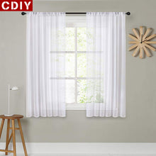 Load image into Gallery viewer, CDIY Short Curtains For Kitchen Voile Curtains For Living Room Modern Bedroom Curtains Window Screening Drapes Decor