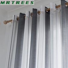 Load image into Gallery viewer, Striped Voile Sheer Curtains for the Kitchen Living room Curtains Bedroom Modern Striped Tulle Voile Curtains for Window Drapes