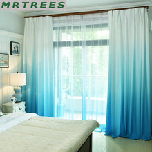 Load image into Gallery viewer, MRTREES Gradient Blackout Window Curtains for Living Room Kitchen Modern Tulle Curtains for Bedroom Window Curtain Fabric Drapes