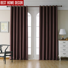Load image into Gallery viewer, Modern Blackout Curtains for Living Room Bedroom Curtains for Window Treatment Drapes Solid Finished Blackout Curtains 1 panel