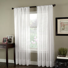 Load image into Gallery viewer, BHD Soild White Tulle Sheer Window Curtains for Living Room the Bedroom Modern Tulle Voile Organza Curtains Fabric Drapes