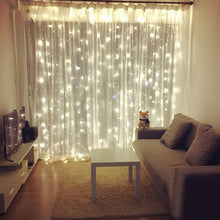 Load image into Gallery viewer, 96/ 300 LED Curtain Christmas Wedding Holiday String Light LED Decoration Fairy Lamp bulb Garland Party Garden Curtain Decor