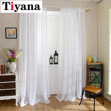 Load image into Gallery viewer, Europe Solid White Yarn Curtain Window Tulle Curtains For Living Room Kitchen Modern Window Treatments Voile Curtain P184Z40