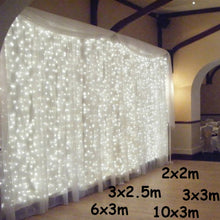 Load image into Gallery viewer, 3x1/3x3/6x3m LED Icicle String Lights Christmas Fairy Lights garland Outdoor Home For Wedding/Party/Curtain/Garden Decoration