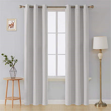 Load image into Gallery viewer, White Thermal Insulated Blackout Curtains for Living Room bedroom gray thick window curtain treatment