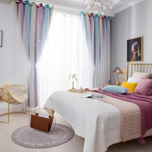 Load image into Gallery viewer, Star Modern lace princess window color stripe hollow sky double blackout curtains light luxury curtains for living room bedroom