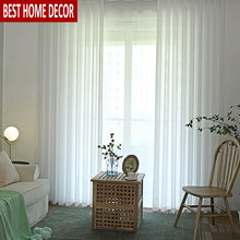 Load image into Gallery viewer, BHD Soild Tulle Sheer Window Curtains for living room the Bedroom Modern Tulle Organza Curtains Fabric Blinds Drapes for Kitchen