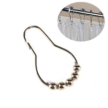 Load image into Gallery viewer, 5pcs Stainless Steel Practical Bath Rollerball Shower Curtain Hooks Glide Rings Convenient Home Accessories