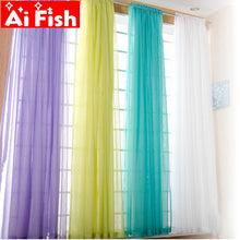 Load image into Gallery viewer, European and American style white Window Screening Solid Door Curtains Drape Panel Sheer Tulle For Living Room AP184#3-40