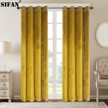 Load image into Gallery viewer, High Shading Velvet Blackout Curtain For Bedroom Living Room Insulating Modern Style Windows Curtain Home Decoration Custom Made